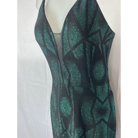 Betsy Adams Womens 6 Black Spaghetti String Green Sparkles‎ - Picture 7 of 10
